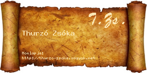 Thurzó Zsóka névjegykártya